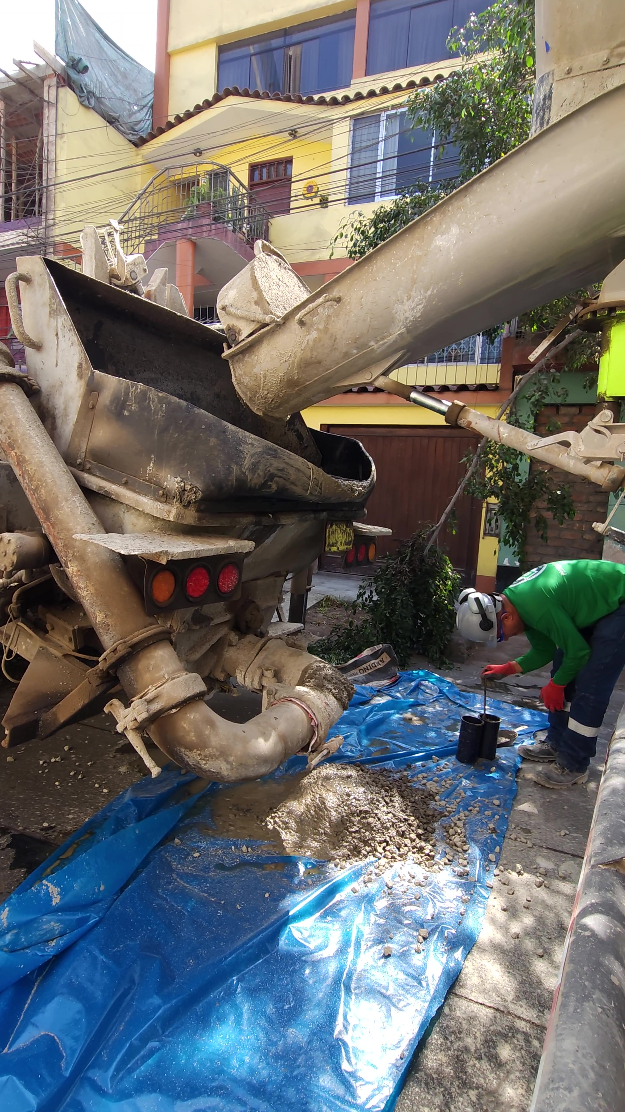Colocación de concreto en obra